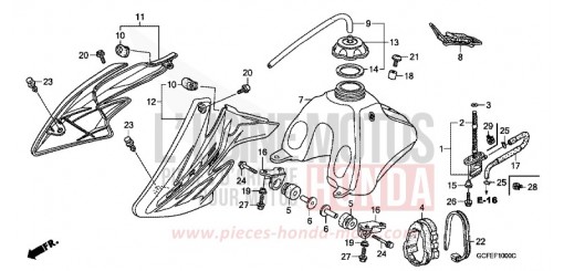 FUEL TANK CRF70F4 de 2004
